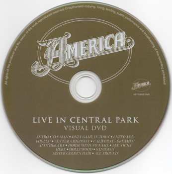 CD/DVD America: Live In Central Park 1979