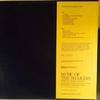LP Amherst College Glee Club: Music Of The Shakers