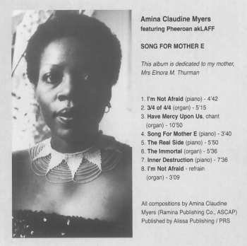 CD Amina Claudine Myers: Song For Mother E