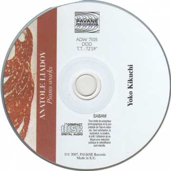 CD Anatoly Liadov: Piano Works
