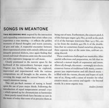 CD Anders Jormin: Songs In Meantone