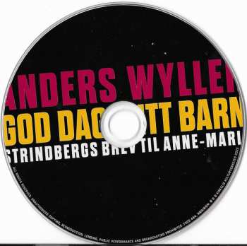 CD Anders Wyller: God Dag Mitt Barn (Strindbergs Brev Til Anne-Marie)