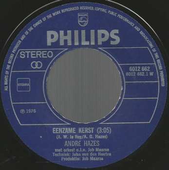 SP André Hazes: Eenzame Kerst / Dievenwagen