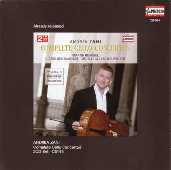 2CD Andrea Zani: Divertimenti For Violin And Cello