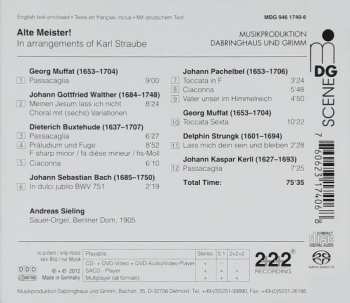 SACD Andreas Sieling: Alte Meister! In Bearbeitung Durch Karl Straube