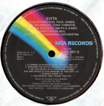 2LP Andrew Lloyd Webber: Evita