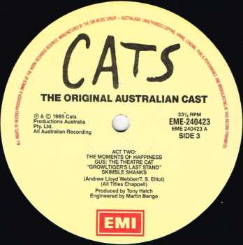 2LP Andrew Lloyd Webber: Cats (Australian Cast Recording)