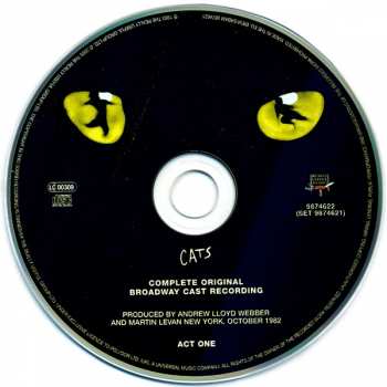 2CD Andrew Lloyd Webber: Cats: Complete Original Broadway Cast Recording