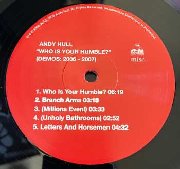 2LP Andy Hull: Who Is Your Humble? (Demos: 2006 - 2007) / Born Of You (Demos 2008 - 2010) CLR