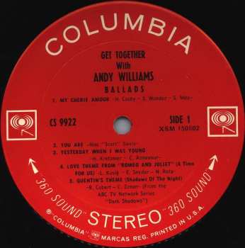 LP Andy Williams: Get Together With Andy Williams