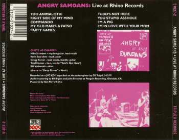 CD Angry Samoans: Live At Rhino Records