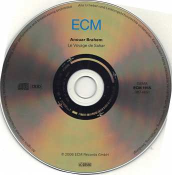 CD Anouar Brahem: Le Voyage De Sahar
