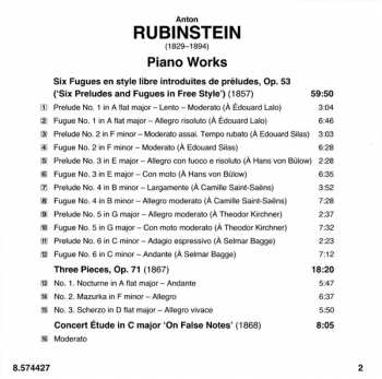 CD Anton Rubinstein: Piano Works