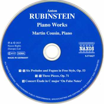 CD Anton Rubinstein: Piano Works