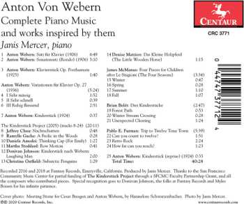CD Anton Webern: Complete Piano Music And Works Inspired By Them