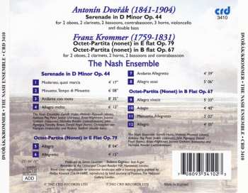 CD Antonín Dvořák: Serenade In D Minor Op. 44 / Octet-Partita (Nonet) Op. 79 / Op.67