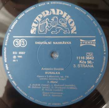 3LP/Coffret Antonín Dvořák: Rusalka