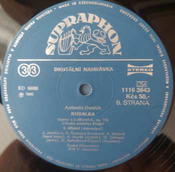 3LP/Coffret Antonín Dvořák: Rusalka