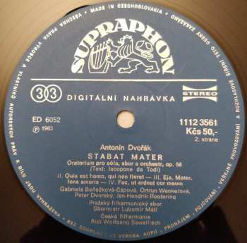 2LP/Coffret Antonín Dvořák: Stabat Mater