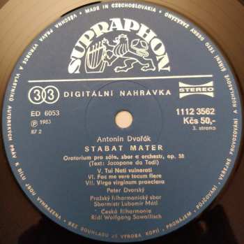 2LP/Coffret Antonín Dvořák: Stabat Mater