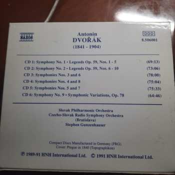 6CD/Coffret Antonín Dvořák: Symphonies Nos. 1 - 9 / Legends Op. 59, Nos. 1 - 10 / Symphonic Variations, Op. 78