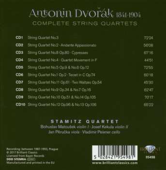10CD/Coffret Antonín Dvořák: Complete String Quartets