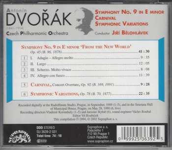 CD Antonín Dvořák: Symphony No. 9 / Symphonic Variations / Carnival