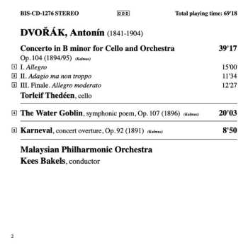 CD Antonín Dvořák: Cello Concerto / The Water Goblin / Karneval