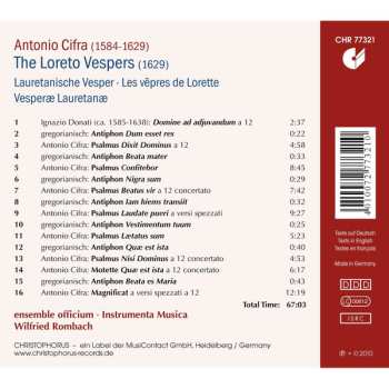 CD Ensemble Officium: The Loreto Vespres (1629) Lauretanische Vesper • Les Vêpres De Lorette • Vespræs Laurtetanæ