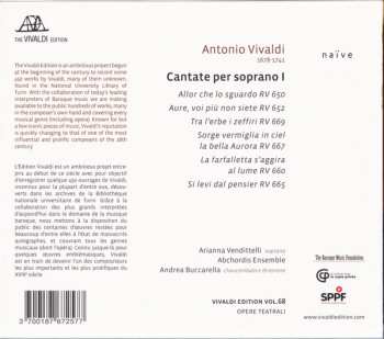 CD Antonio Vivaldi: Cantate Per Soprano I