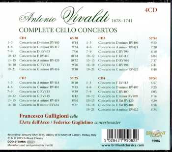 4CD/Coffret Antonio Vivaldi: Complete Cello Concertos