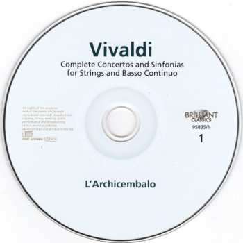 4CD/Coffret Antonio Vivaldi: Complete Concertos And Sinfonias For Strings And Basso Continuo