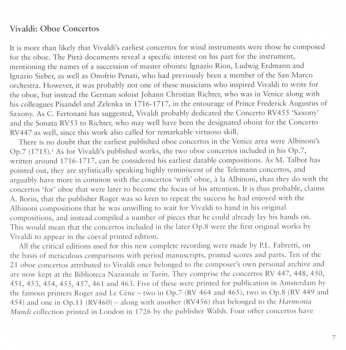 3CD Antonio Vivaldi: Complete Oboe Concertos