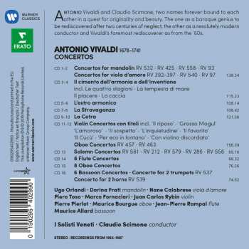16CD/Coffret Antonio Vivaldi: Concertos For Mandolin, Viola D'amore, Violin "Con Titoli", Wind Instruments