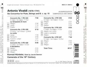 CD Antonio Vivaldi: Six Concertos For Flute, Strings And B.c. Op. 10