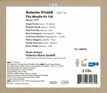 3CD/Coffret Antonio Vivaldi: Tito Manlio