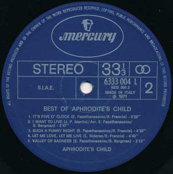 LP Aphrodite's Child: Best Of Aphrodite's Child