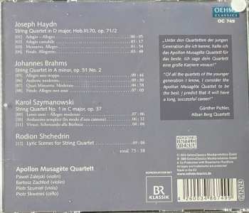 CD Johannes Brahms: Haydn- Brahms -Szymanowski -Shchedrin