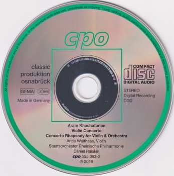 CD Antje Weithaas: Violin Concerto / Concerto Rhapsody