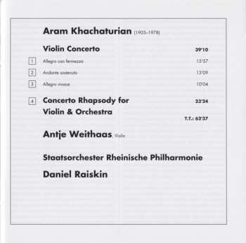 CD Antje Weithaas: Violin Concerto / Concerto Rhapsody