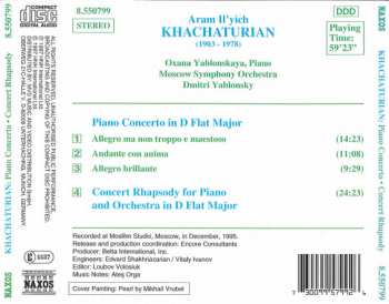CD Aram Khatchaturian: Piano Concerto - Concert Rhapsody