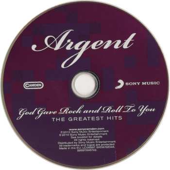 CD Argent: God Gave Rock And Roll To You - The Greatest Hits