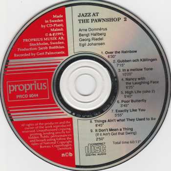 CD Arne Domnérus Jazzgrupp: Jazz At The Pawnshop 2