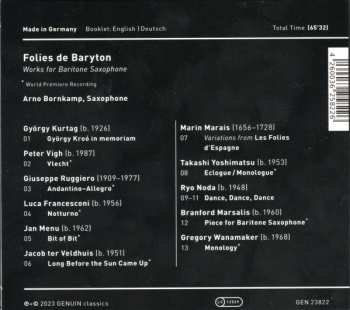 CD Arno Bornkamp: Folies De Baryton