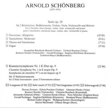 CD Arnold Schoenberg: Arnold Schönberg - Kammersymphonie Op. 9 • Suite Op. 29 • Kaiserwalzer