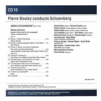 11CD/Coffret Arnold Schoenberg: Pierre Boulez conducts Schoenberg
