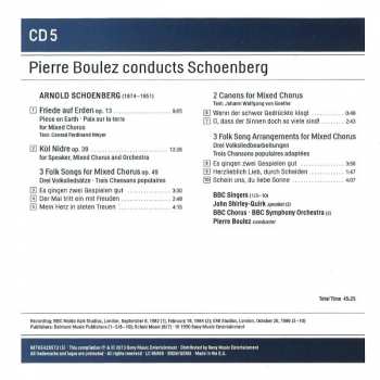 11CD/Coffret Arnold Schoenberg: Pierre Boulez conducts Schoenberg