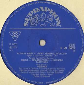 EP Arnošt Rychlý: Slezské Pisně V Hudbě Arnošta Rychlého