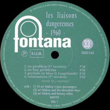 LP Art Blakey & The Jazz Messengers: Les Liaisons Dangereuses 1960