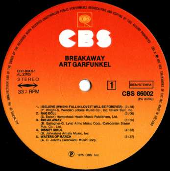 LP Art Garfunkel: Breakaway